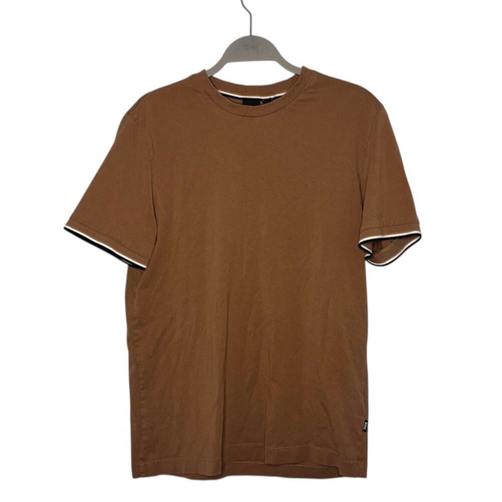 Boss Men's T-Shirt Rust Brown Size Medium